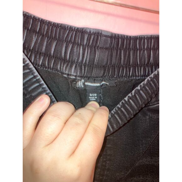 INC International Concepts Black Denim Jegging Joggers Women’s Size 8/29 - Picture 2 of 6